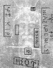 Interprétation des signes graphiques (cliché A.Marion)